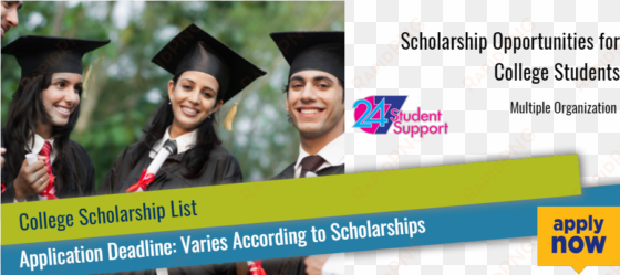 Scholarship Opportunities For College Students - Free Scholarships transparent png image