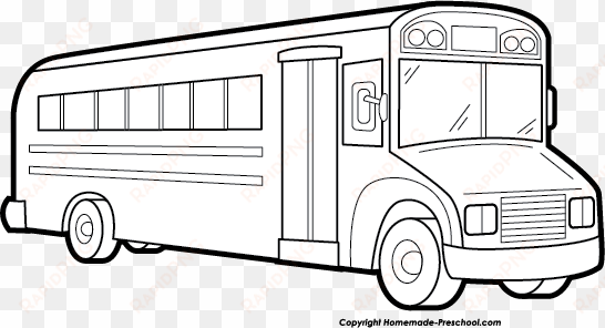 school bus clipart black and white - school bus white png