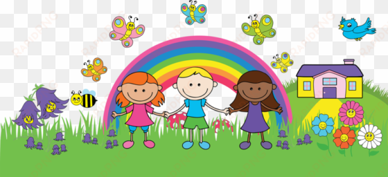 school clipart pre-school lesson - school children playing cartoon