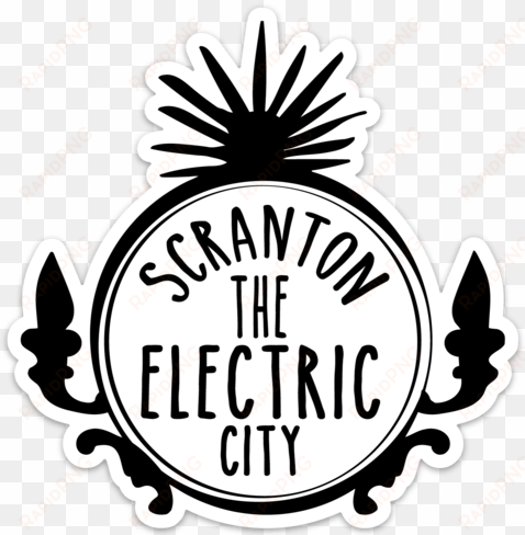 scranton electric city magnet - scranton the electric city logo