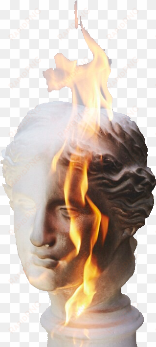 Sculpture Fire Aesthetic Vaporwave - Statue Art Aesthetic transparent png image