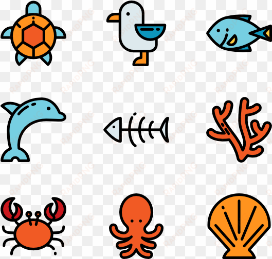 sea life - sea creature icons