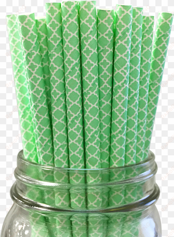 seafoam damask 25pc paper straws