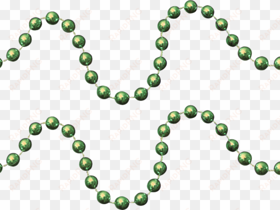 seamless christmas garland png - green beads png