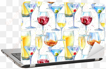 seamless pattern of a champagne,cognac, wine,martini, - alcoholic drink