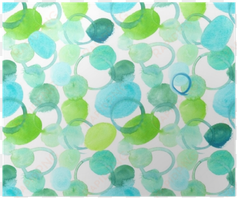 seamless pattern with green and turquoise blue bubbles - burbujas de colores acuarela