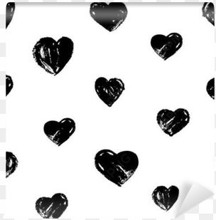 seamless pattern with hand drawn hearts wall mural - pattern