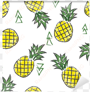 seamless watercolor contrast pineapple pattern - ananas baggrund
