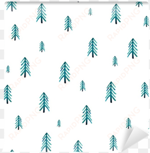seamless watercolor forest pattern - pattern