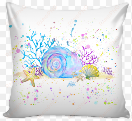 seashells & coral pillow cover 16" - sun and stars pillow