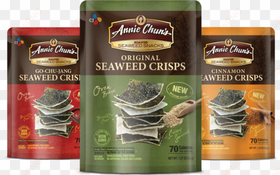 seaweed crisps family shot - seaweed chips annie chun
