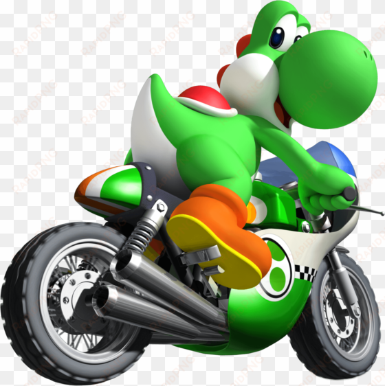see here free motorcycle clipart black and white images - yoshi mario kart