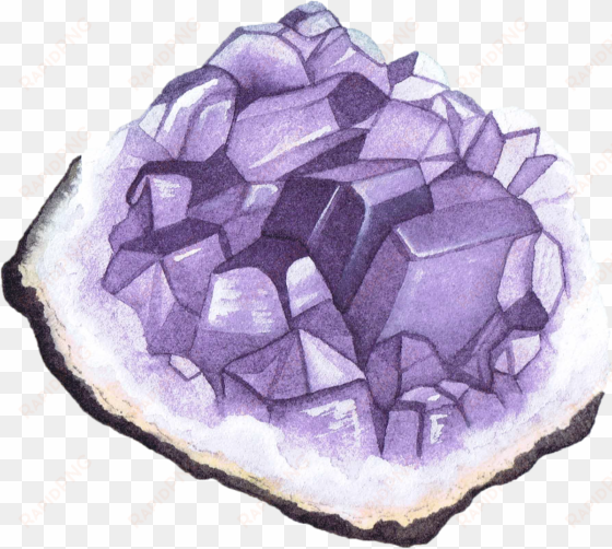 see stickers and art prints featuring these minerals - amethyst