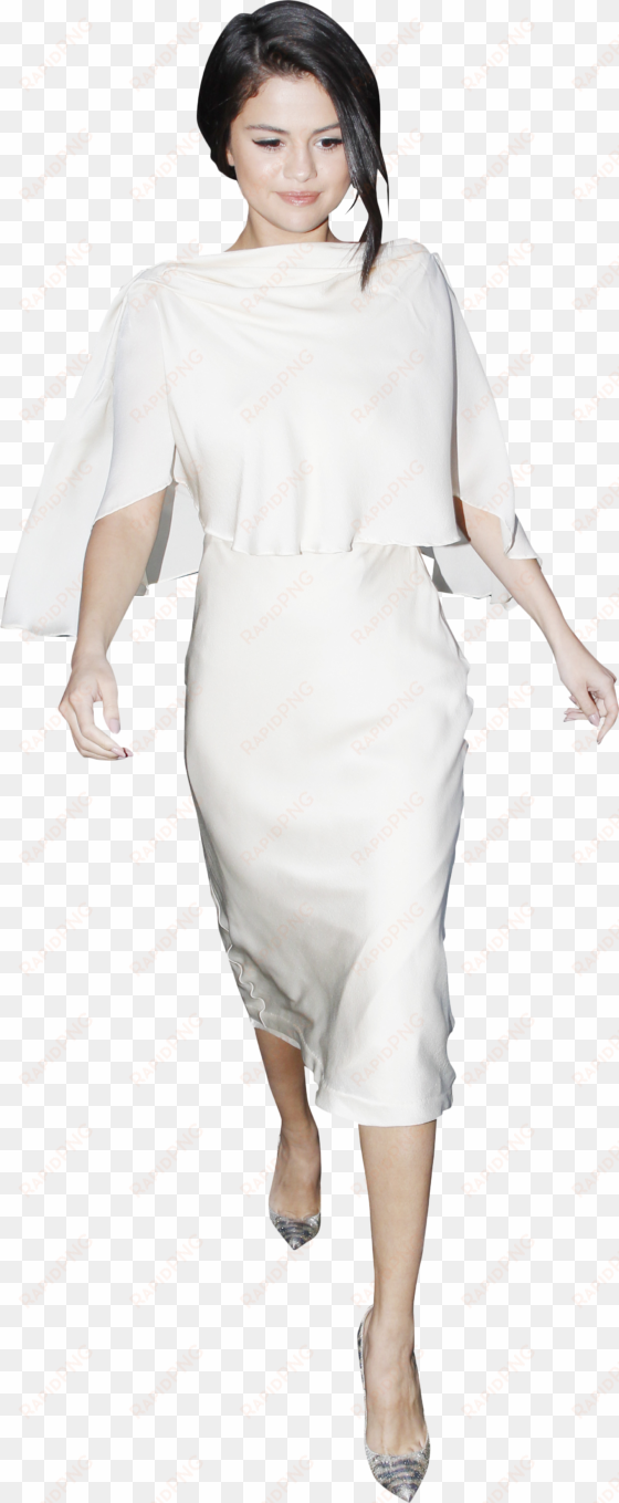 Selena Gomez White Dress transparent png image