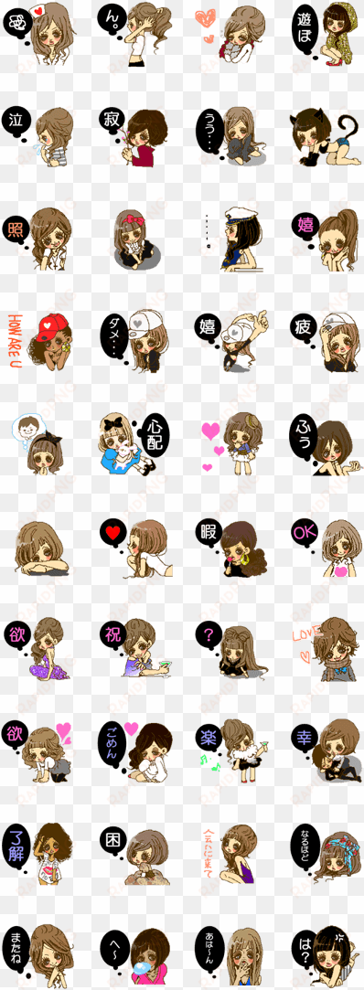 sell line stickers sexy girl stickers - emoticon