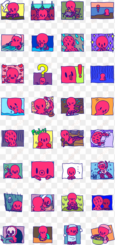 sell line stickers working octopus - creative arts