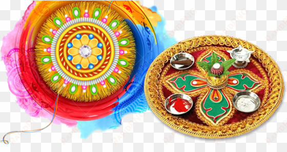 send rakhi to usa - aarti thali decoration