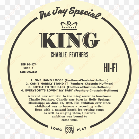 sep 10 174 charle feathers labels 1 - unwind yourself-the king recordings 1964-1967 cd