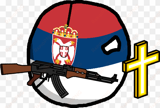 serbia with a cross and an ak-47 - serbian png