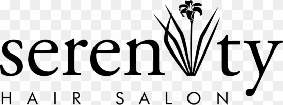 serenity hair salon black logo - serenity hair salon logo