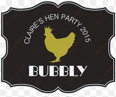 Set Of 4 Hen Silhouette Bottle Labels - Set Of 12+ Hen Silhouette Personalised Hen Party Stickers transparent png image