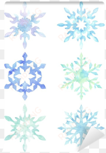 set of snowflakes isolated on white background - motif