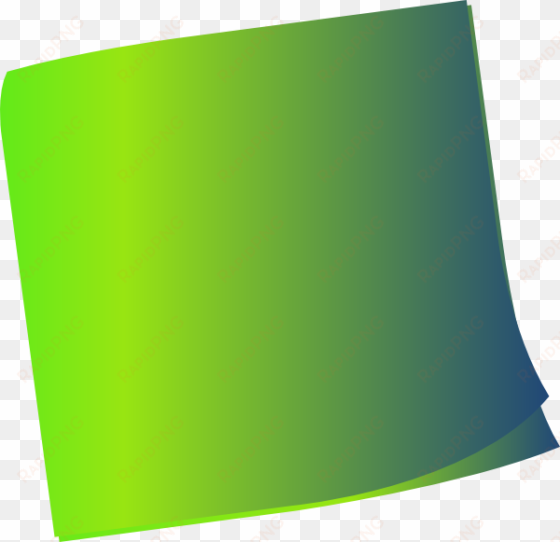 shaded green sticky note clip art - shaded green
