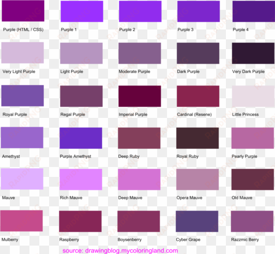 shades of purple color - purple colour code in photoshop