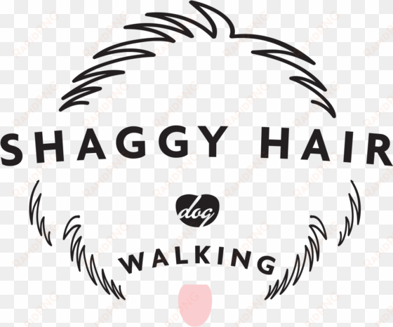 shaggy hair dog walking logo - dog walking business names