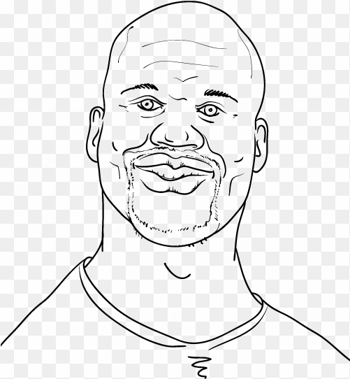 shaquille o'neal - line art