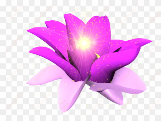 share this image - glowing purple flower png