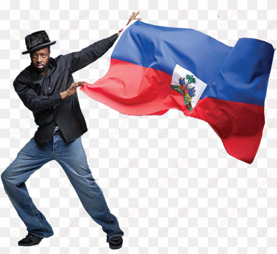 share this image - wyclef jean haitian flag