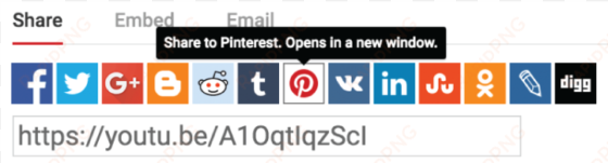 share youtube video to pinterest - sign