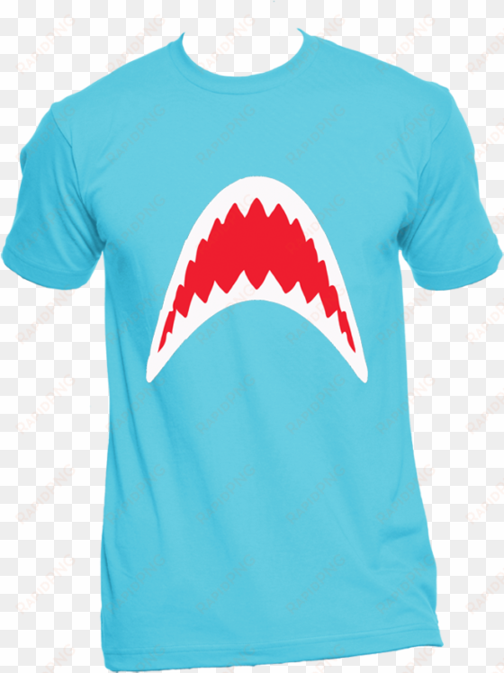 shark jaws shirt turquoise aa2001 original - bike pyle unisex t-shirt