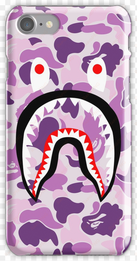 shark purple bape iphone 7 snap case - bape