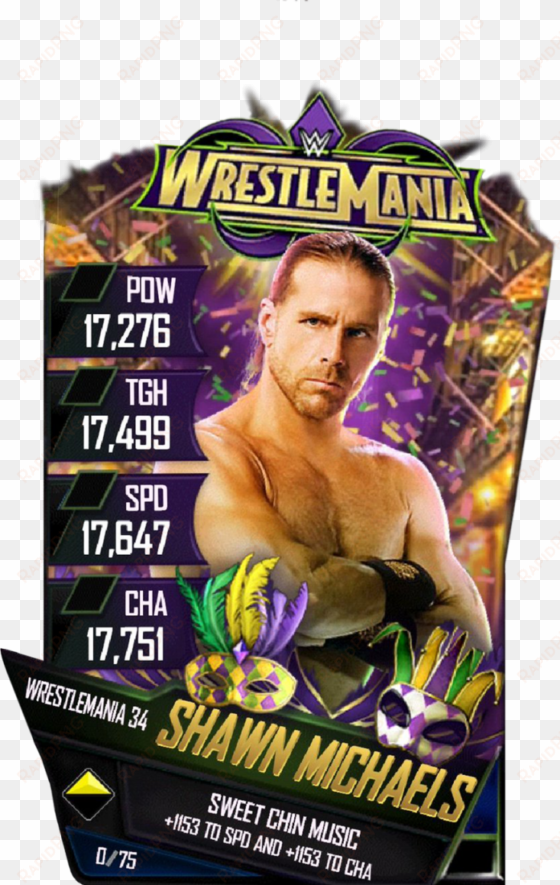 shawnmichaels s4 19 wrestlemania34 - wwe supercard wrestlemania 34 cards