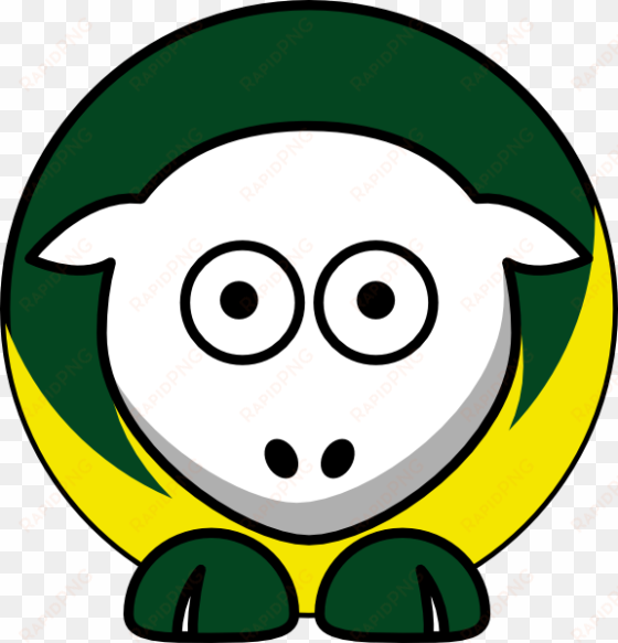 sheep - oregon ducks - team colors - college football - green bay packers clipart