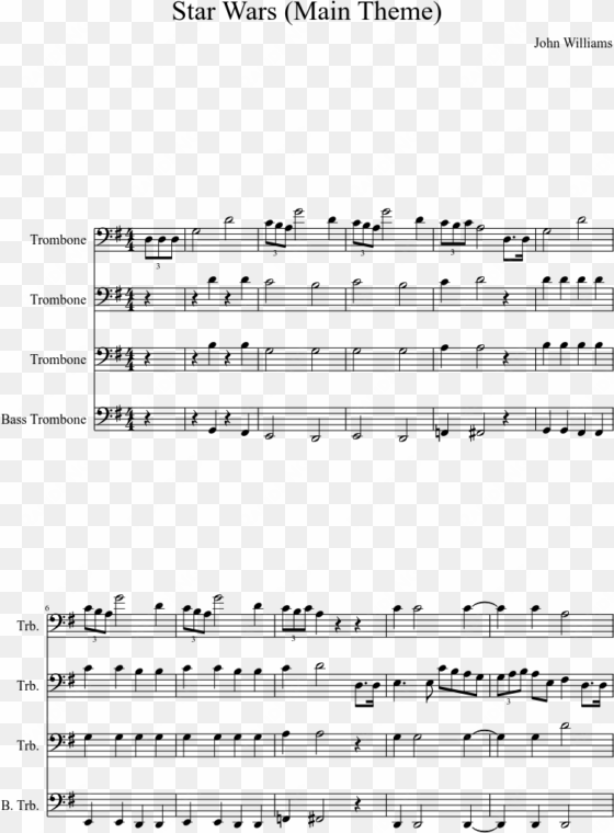 sheet music made by lizzie382 for 4 parts - star wars opening theme trombone sheet music