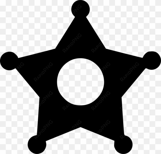 sheriff badge - - sheriff star black and white