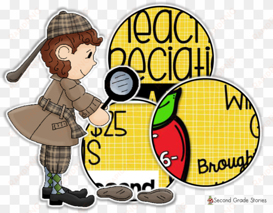 shh something great is coming - detective clipart