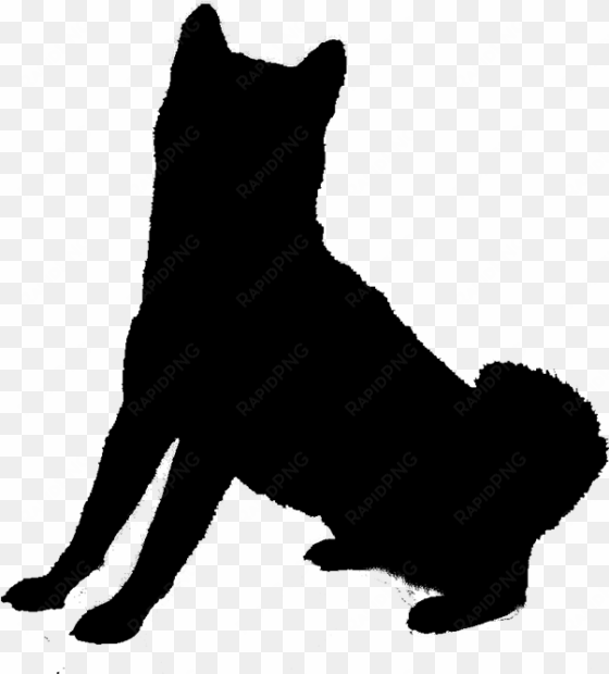 shiba inu silhouette - shiba inu sitting silhouette