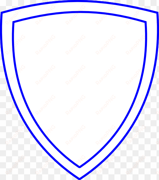 shield outline white shield with blue outline hi png - shield white blue png