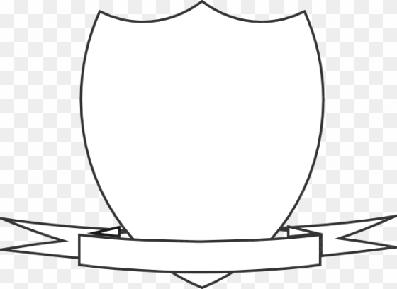 shield ribbon clip art - empty shield with ribbon