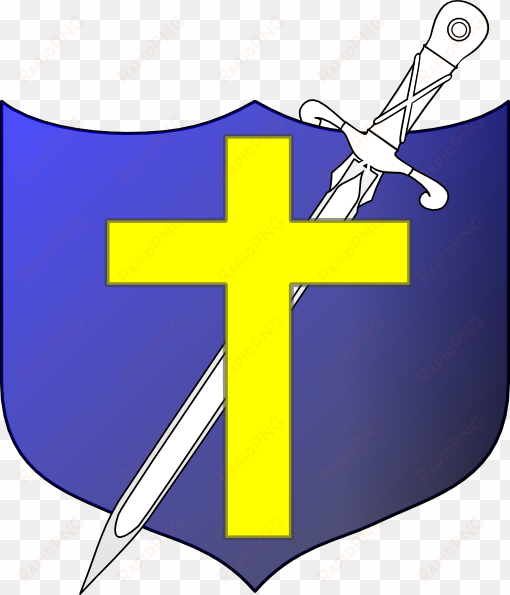 shield with cross and sword
