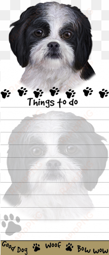 shih tzu black puppy list stationery notepad - shih tzu pet lovers magnetic to-do list pad and easy