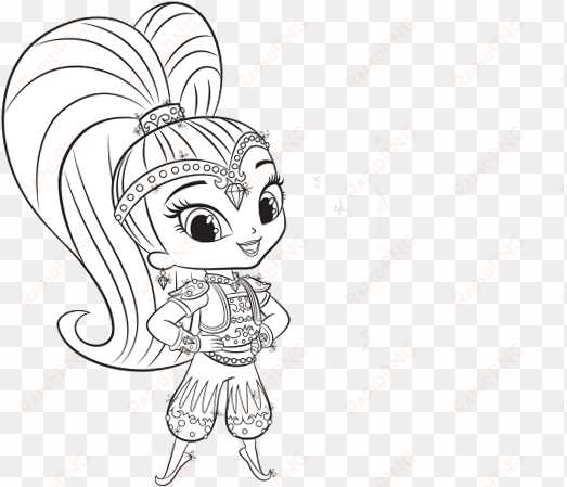 shimmer and shine colouring pages shimmer