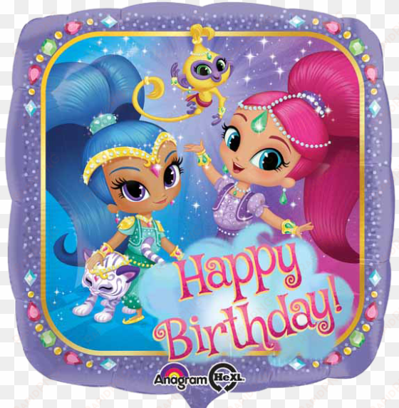 shimmer and shine large bday foil balloon - shimmer and shine balloon