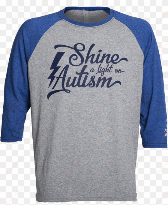 shine a light on autism baseball tee - autism