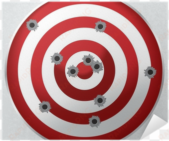 shooting range gun target with bullet holes poster - bullseye bullet hole png