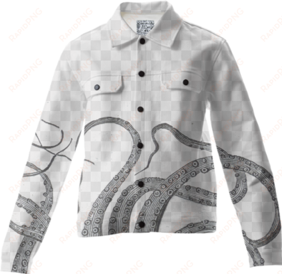 Shop Octopus Tentacles Vintage Kraken Sea Monster Graphic - Long-sleeved T-shirt transparent png image